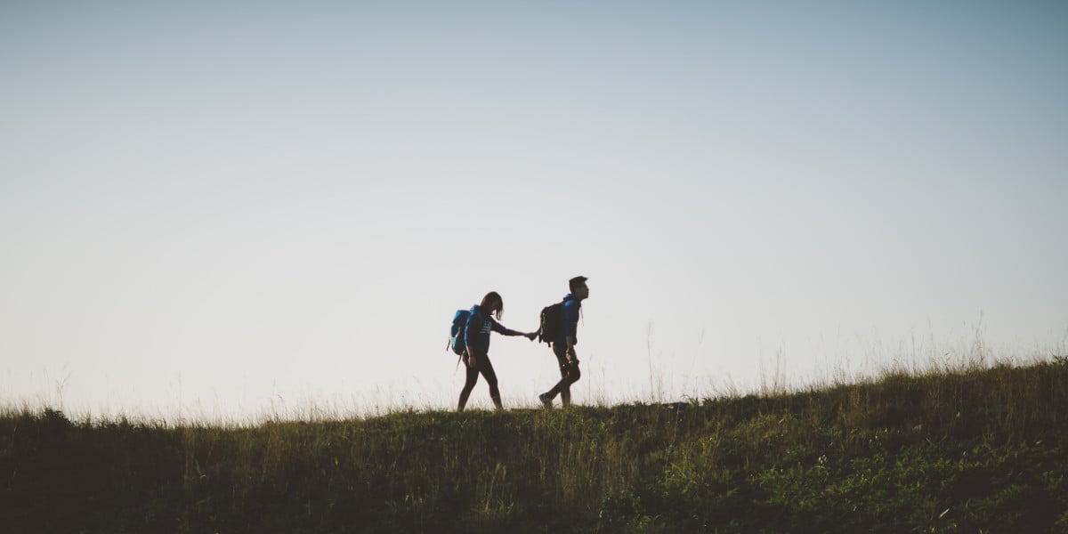 hiking couple