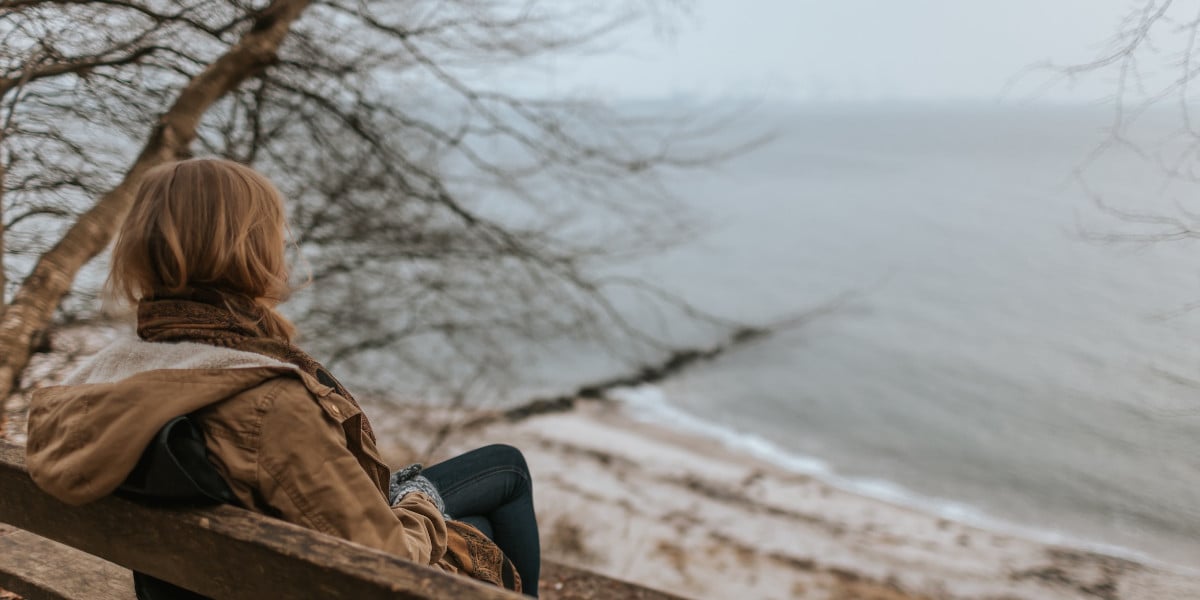 woman enjoying her alone time