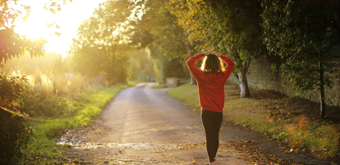 woman enjoying her morning walk
