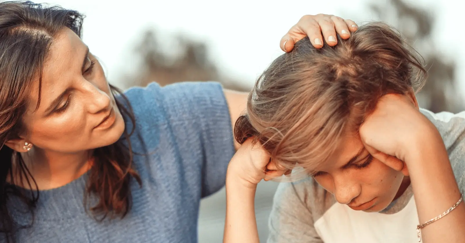 a mother with her kid