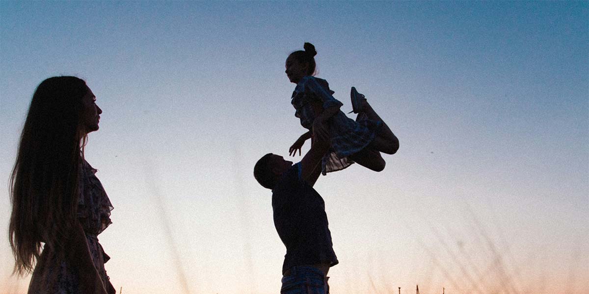 A couple with their own child 