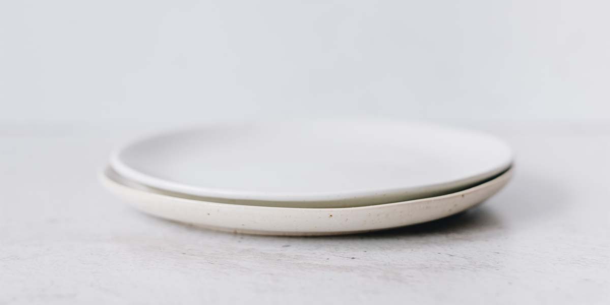 A white plate