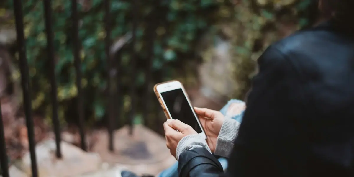 a man with his phone