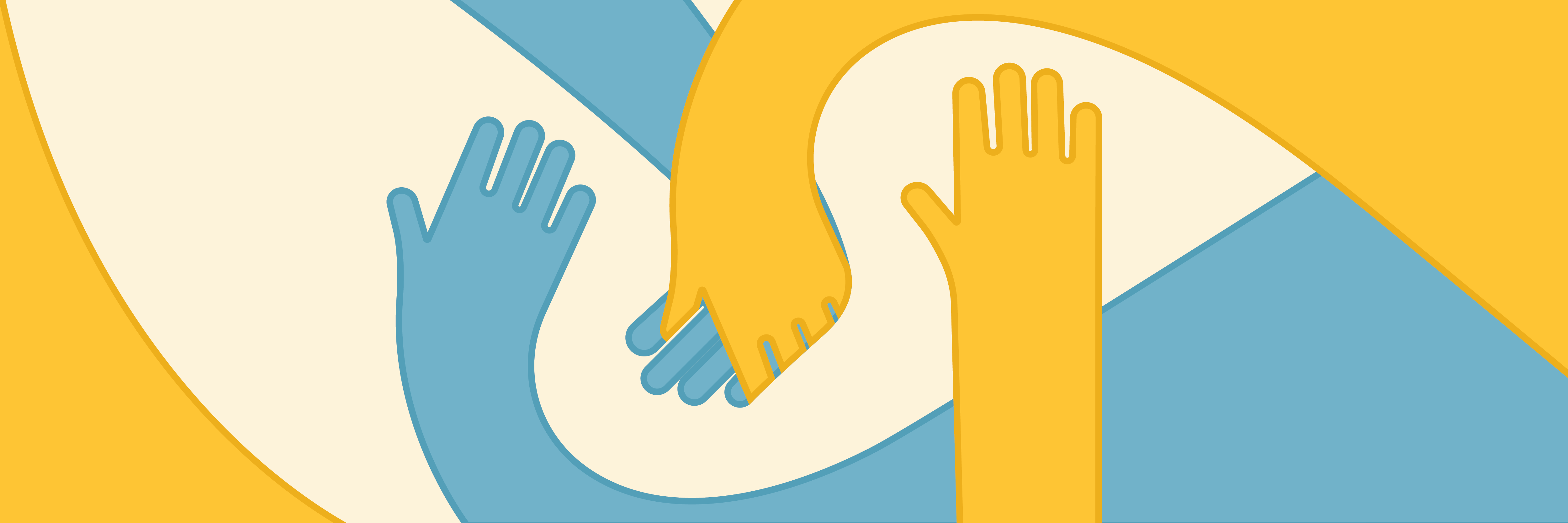 a helping hand reaches those hearts need help.